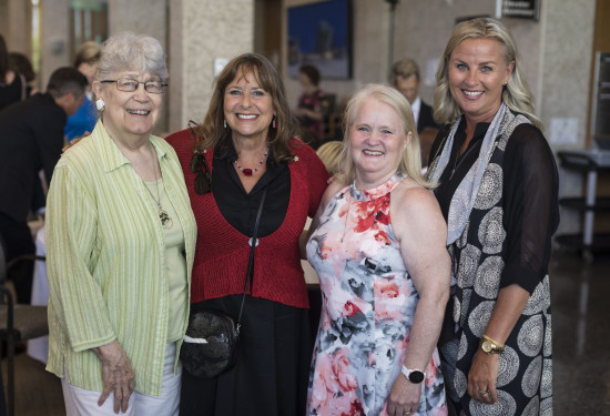 (L-R) Chorus member Celoris Miller; Gail Asper; and sopranos Tracy Dahl and Monica Huisman.