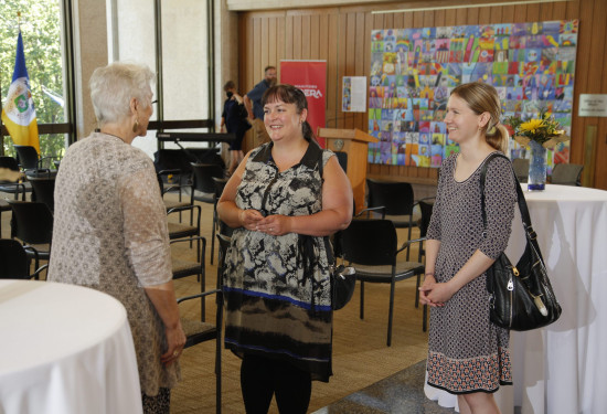 (L-R) Volunteer Hedie Epp with Director of Development, Tania Douglas, and Annual Giving Manager, Liz Miller.